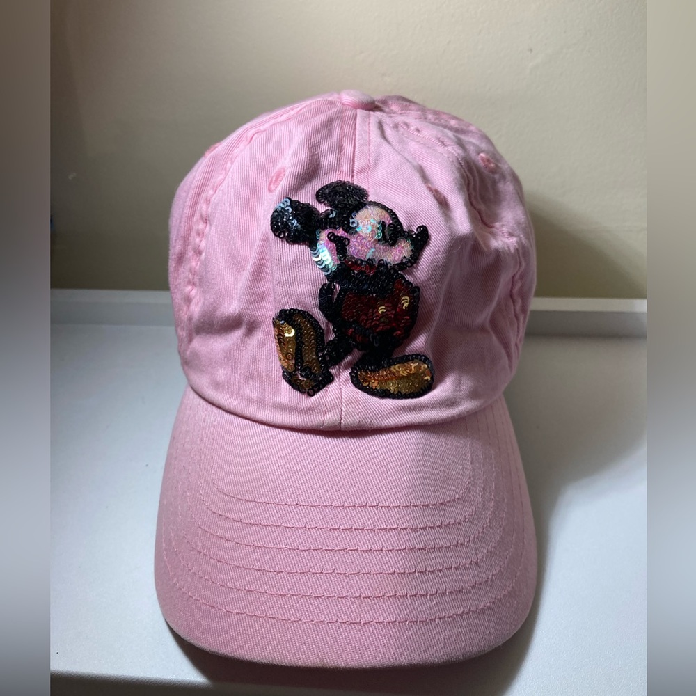 Pink Sequin Mickey Mouse Baseball Hat, Youth